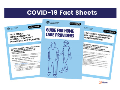 picture of covers of 3 fact sheets - with lots of words on them 