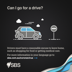 Can I go for a drive? Drivers must have a reasonable excuse to leave home, such as shopping for food or getting medical care. 