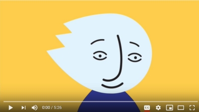 animated character with a smiling face