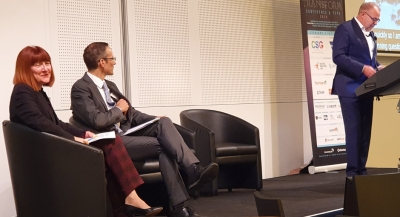 Greens Senator Siewert, ALP Shadow Minister for Charities Dr Andrew Leigh MP and an empty chair