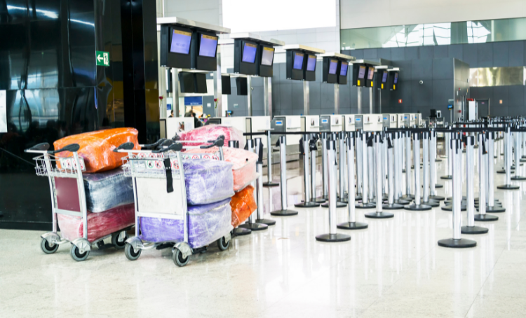 Suitcases at the airport