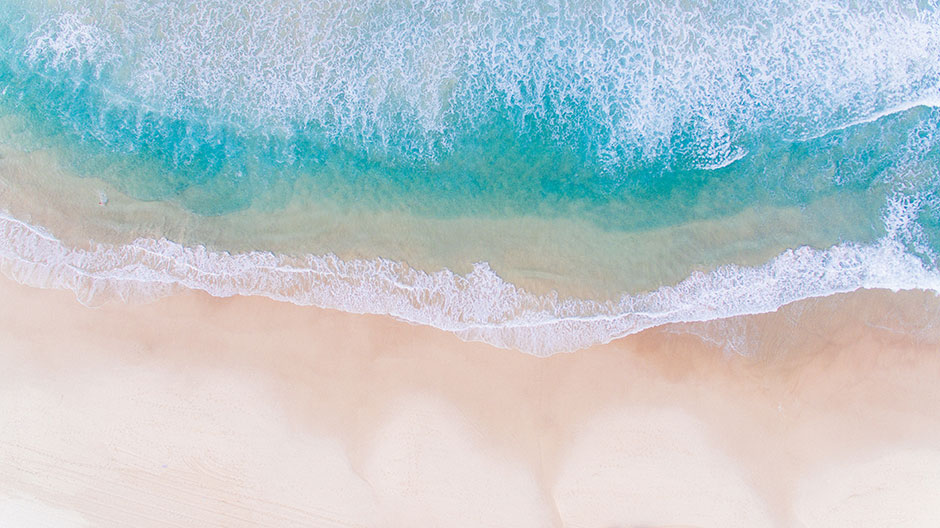Photo of a beach from above