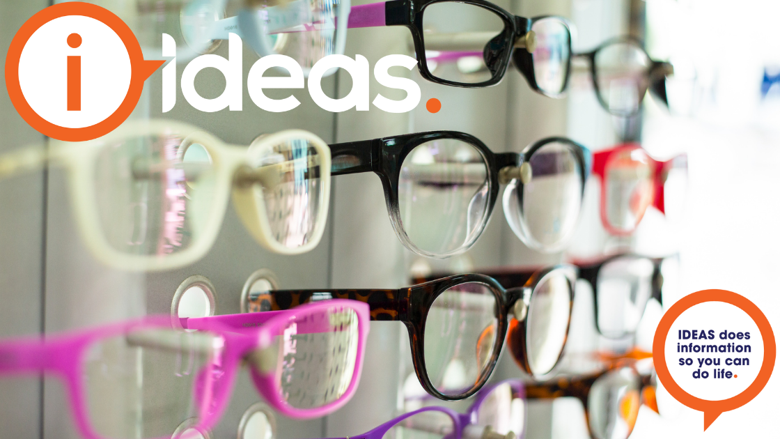 An image of a wall of spectacles in a store.