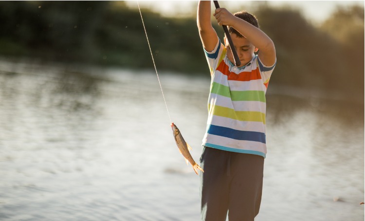 boy fishing