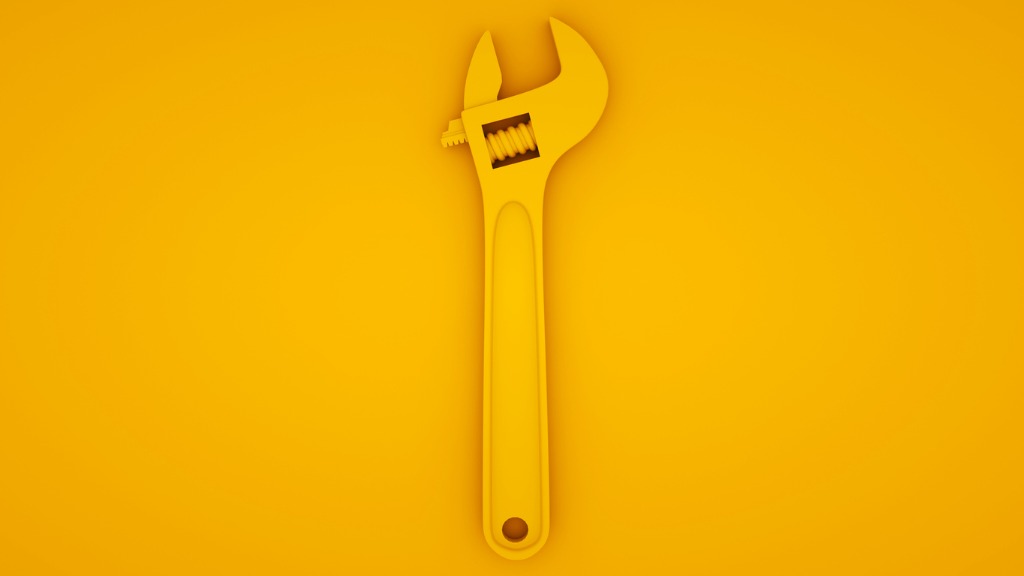 yellow spanner on a yellow background