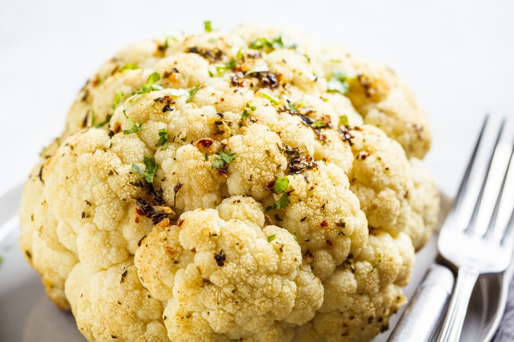 whole roasted cauliflower