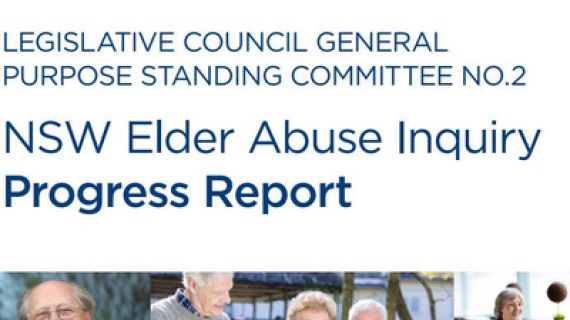 Blue and white book cover with pictures of older people smiling