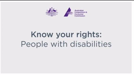 Know your rights: People with disabilities written across a white screen
