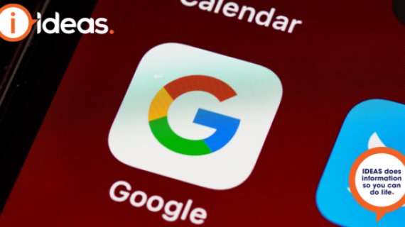 An image of the google app on a device