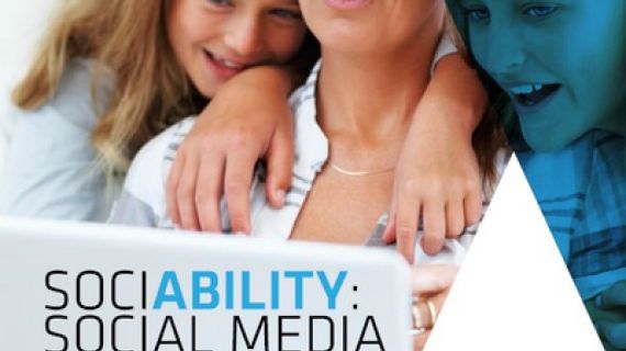 Woman with two girls leaning on her shoulders