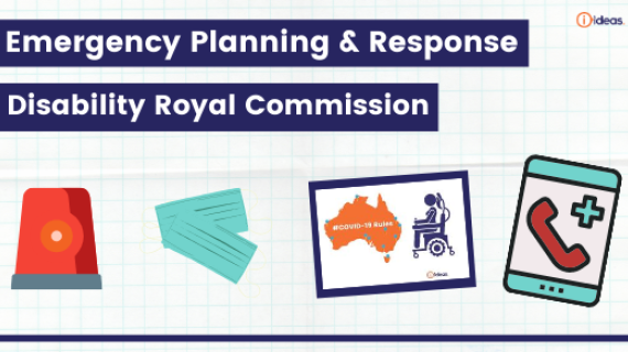 Emergency Planning and Response in bold letters, a siren, surgical masks, wheelchair and mobile phone icon