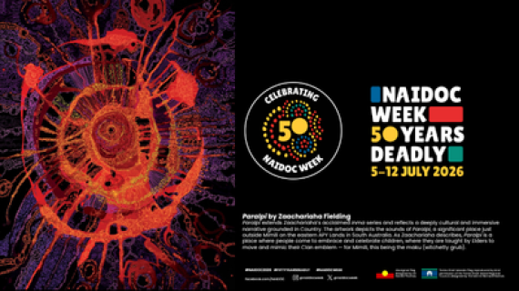 Paralpi by Zaachariaha Fielding has been chosen as the official poster for National NAIDOC Week 2026.