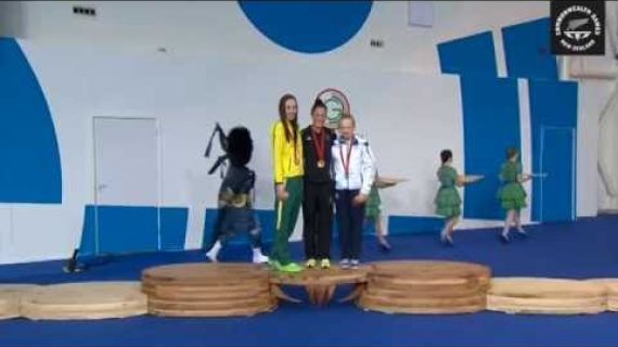 Sophie receiving a gold metal
