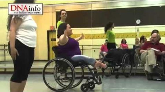 Wheelchair dancing class