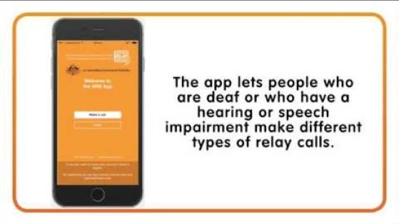 Image of a mobile phone showing the NRS App