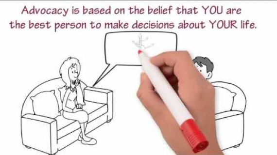 Hand drawing people sitting on a lounge with speech bubbles