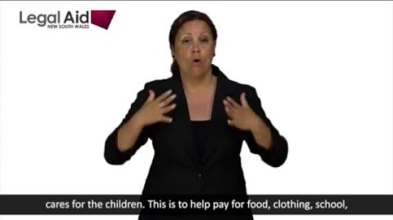 Lady signing and smiling,