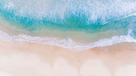 Photo of a beach from above
