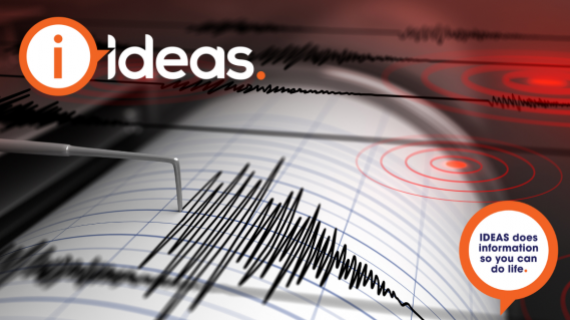 A seismograph registers an earthquake. A needle draws a shaky line on a piece of paper.