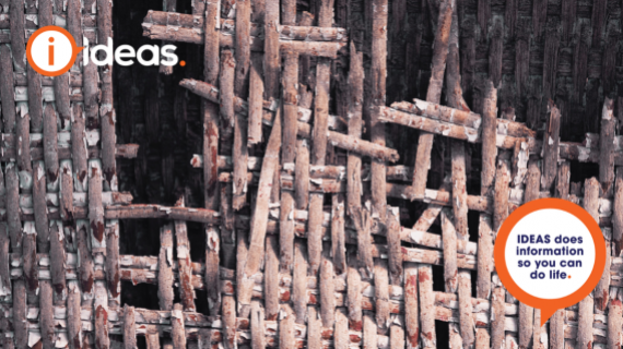 Detail image of broken wicker or cane