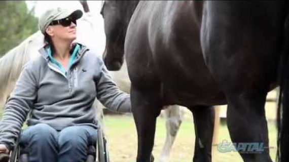 Lady in wheelchair with her horse